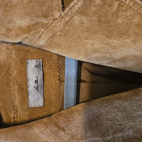 Womens Tan Suede Jacket Macys New M Unworn - Picture 5 of 6